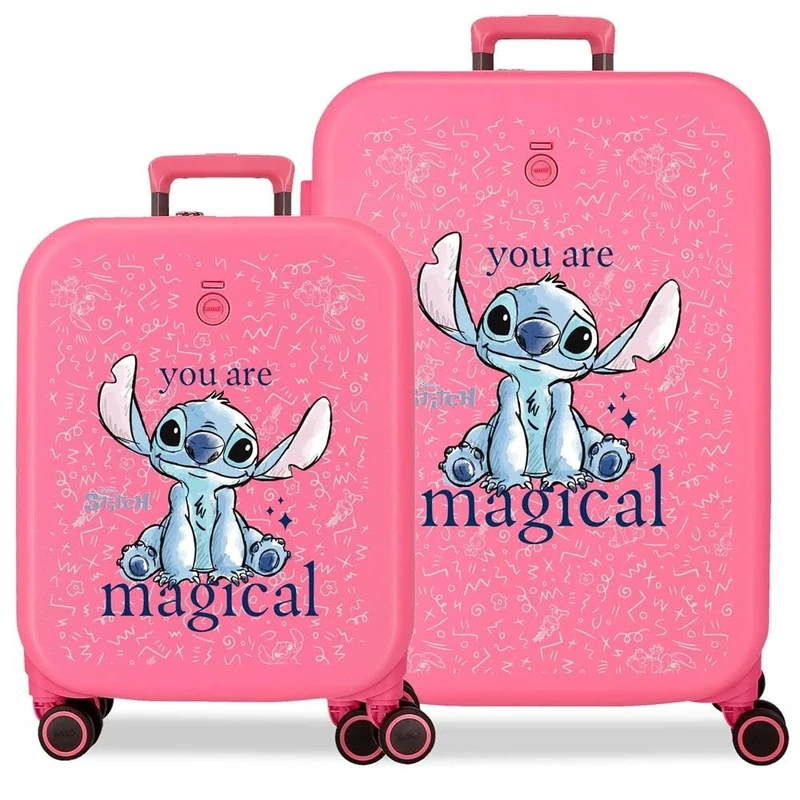 Disney Joumma You are Magical Luggage Set Fuchsia 55/70 cm Rigid 7.5 kg Integrated TSA Lock ABS 7.5 kg 116L Hand Luggage