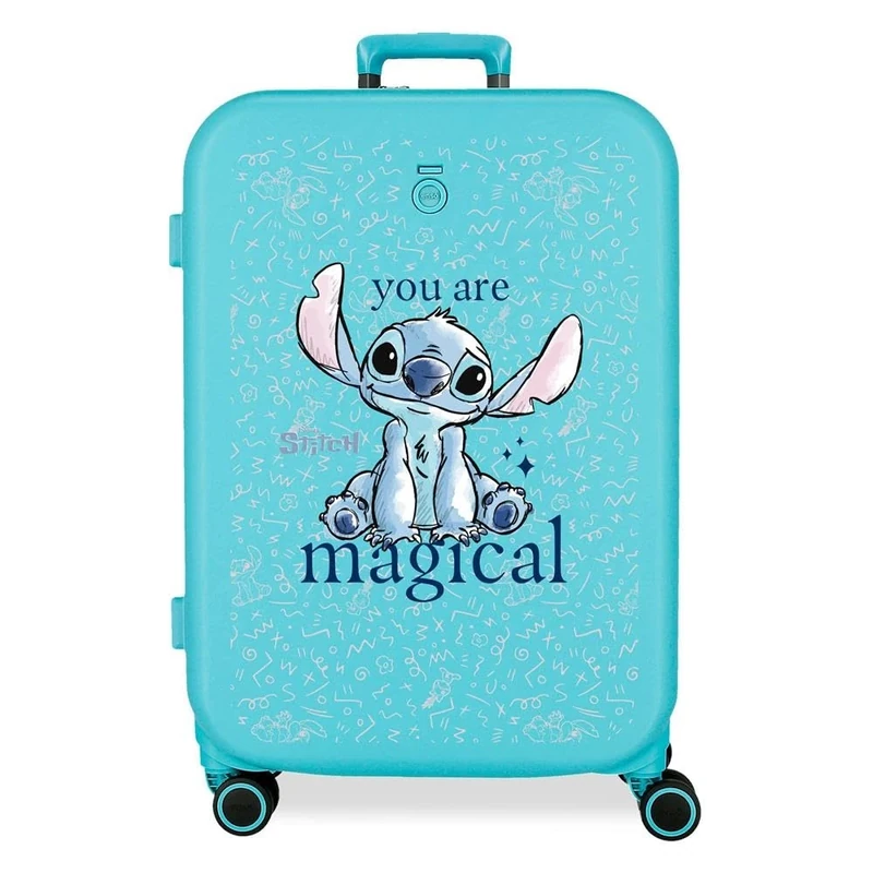 Joumma Disney You are Magical Medium Suitcase Blue 48 x 70 x 28 cm Rigid 4.3 kg TSA Lock Integrated ABS 4.3 kg 79L
