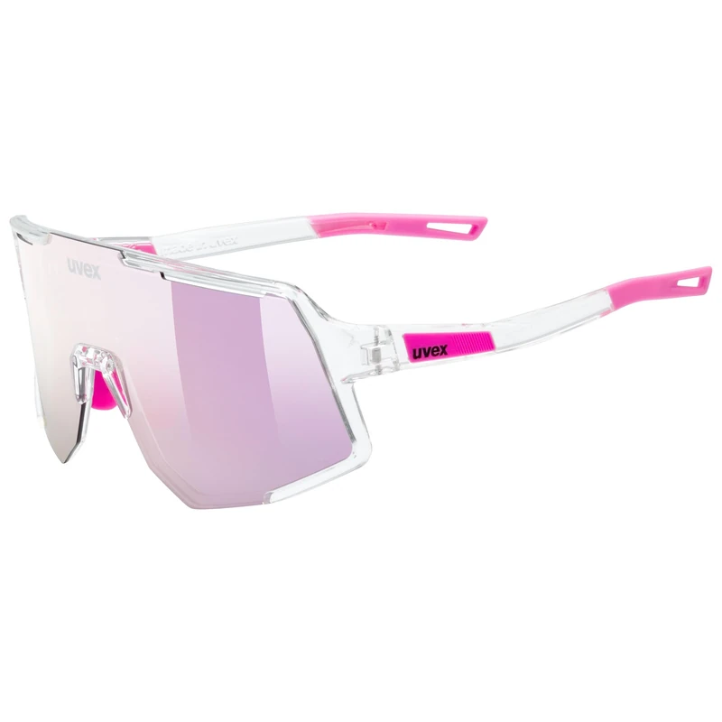 Uvex sequenze - sports glasses for adults - 100% UVA-, B, C protection - contrast enhancing - clear/mir.pink - one size