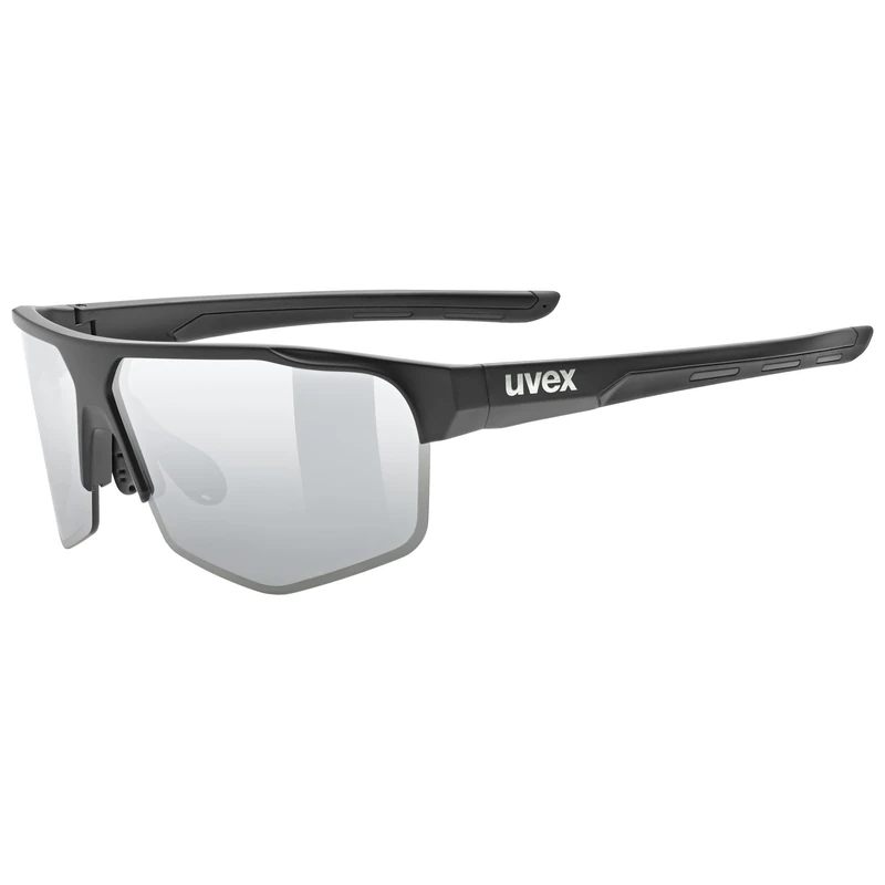 uvex axos set - sports glasses for adults - 100% UVA-, B, C protection - contrast enhancing - black matt/mir.silver - one size