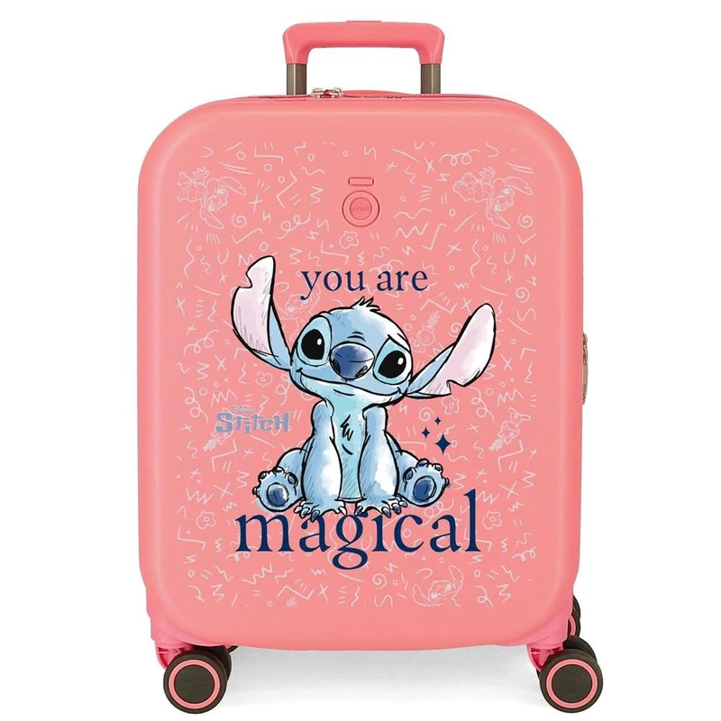 Joumma Disney You are Magical Cabin Suitcase Coral 40 x 55 x 20 cm Rigid 2.7 kg TSA Closure Integrated ABS 2.7 kg 37L Extendable Carry-on Luggage