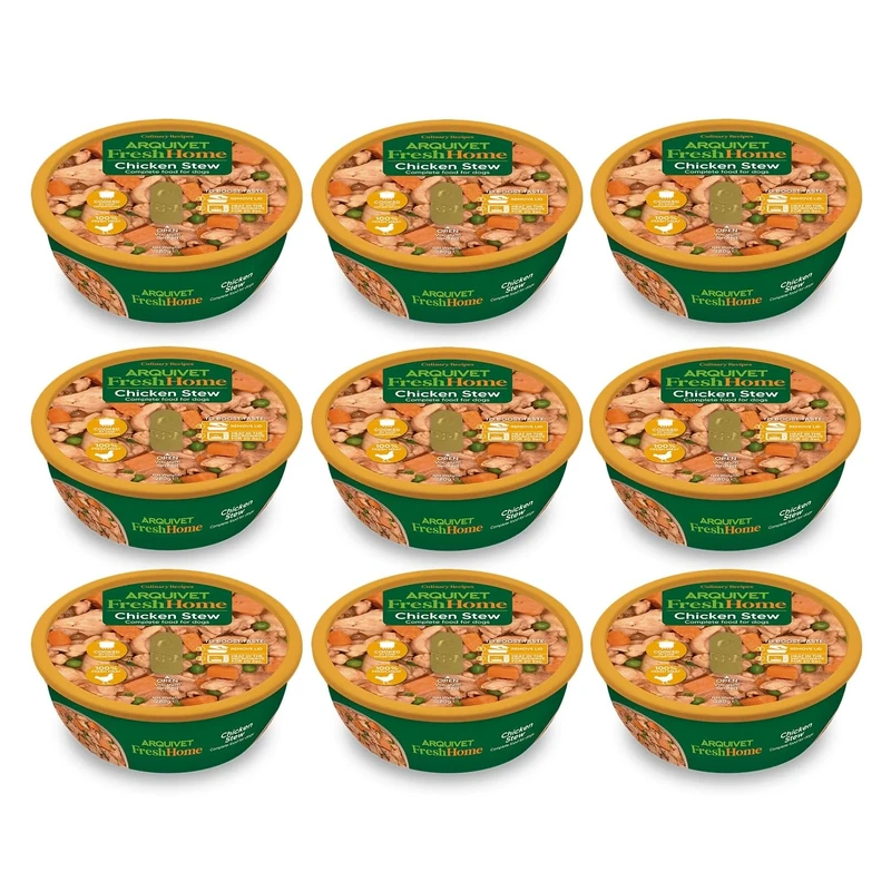 ARQUIVET PACK 9 units - FreshHome - Chicken Stew - 280g - Complete wet food for dogs