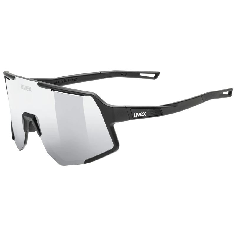 Uvex sequenze - sports glasses for adults - 100% UVA-, B, C protection - contrast enhancing - black matt/mir.silver - one size