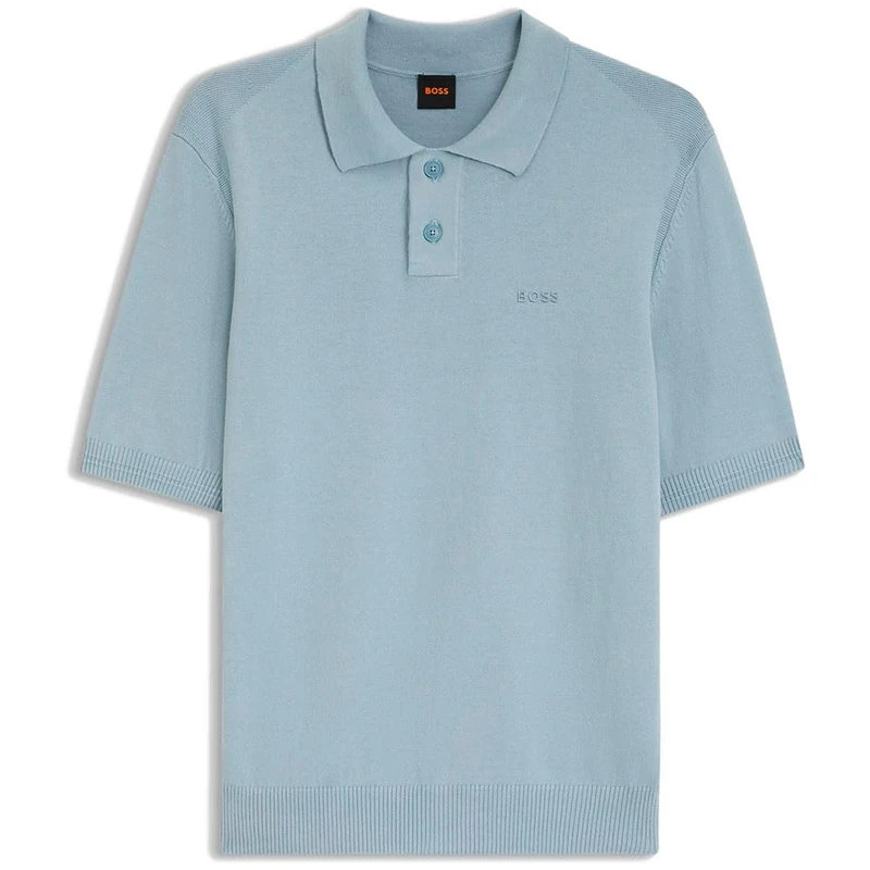 BOSS Men's Knitted Sweater, Light/Pastel Blue 458, M