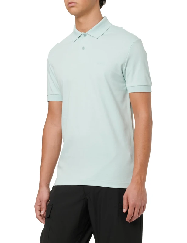 BOSS Men's Polo Shirt, Turquoise/Aqua 447, XXL