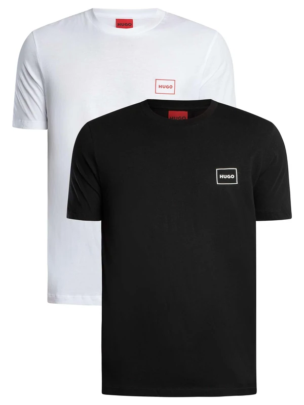 Hugo Men's Dugopak 10266462 01 Doublepack T-Shirt, Open Miscellaneous 960, L (Pack of 2)