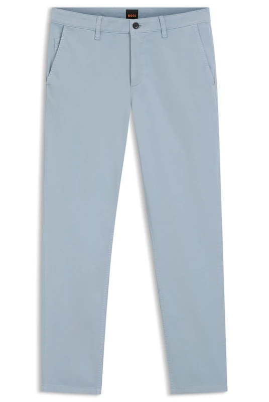 BOSS Tapered-fit Hose Aus Baumwoll-Satin Mit Elasthan-anteil