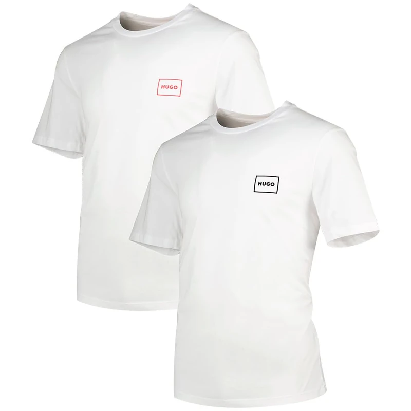 Hugo Men's Doublepack T-Shirt, White 100, XL
