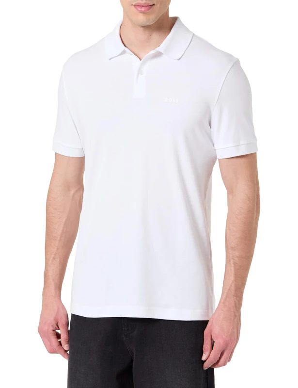BOSS Men's Polo Shirt, White 100, 4XL