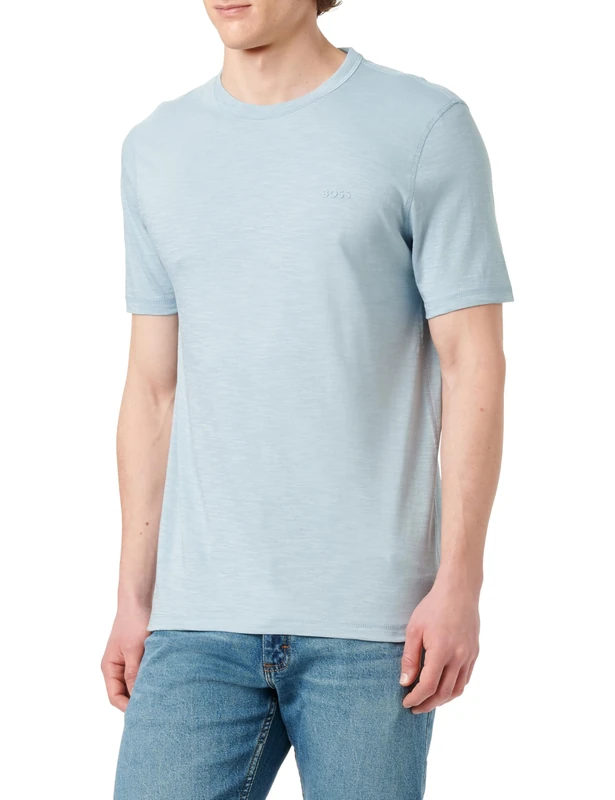 BOSS Men's T-Shirt, Light/Pastel Blue 458, L