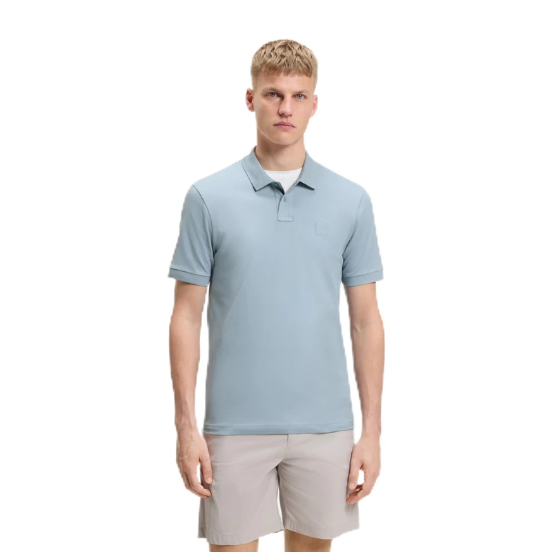 BOSS Men's Polo Shirt, Light/Pastel Blue 458, 5XL