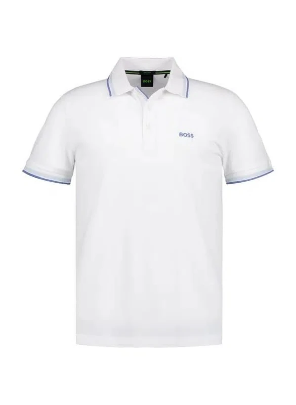 BOSS Men's Paddy 10241663 01 Polo Shirt, Open White 115, S