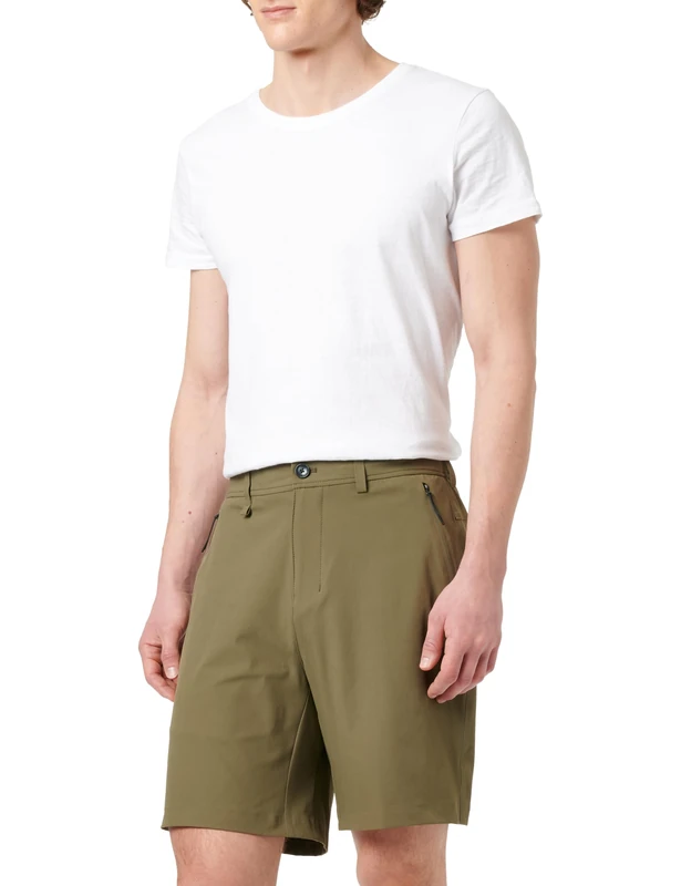 BOSS Men's Flat Packed Shorts, Open Green 347, 34