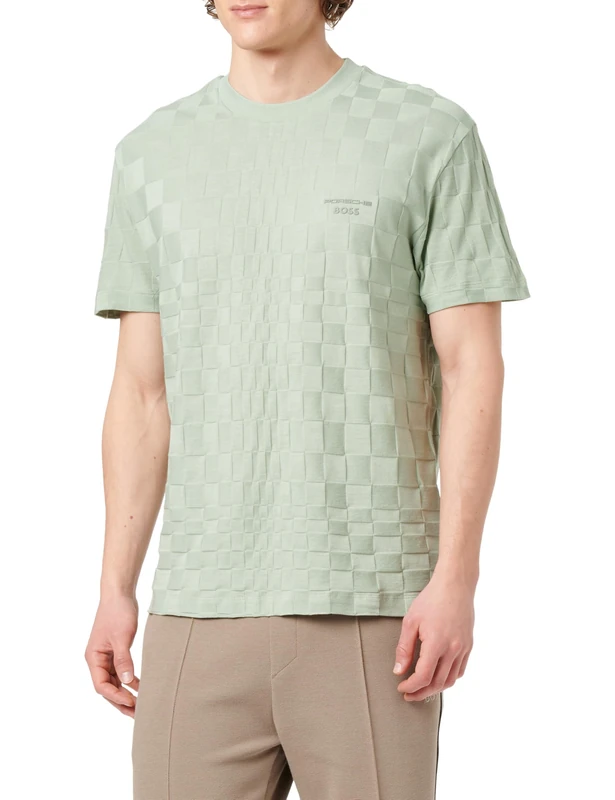 BOSS Men's T-Shirt, Open Green 357, S