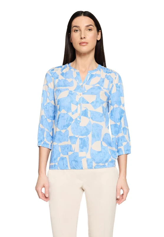 Betty & Co Women's Blouse Blue/Cream