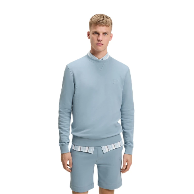 BOSS Men's Sweatshirt, Light/Pastel Blue 458, 6XL