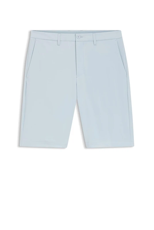 BOSS Slim-fit Shorts Aus Wasserabweisendem Stretch-gewebe Blue