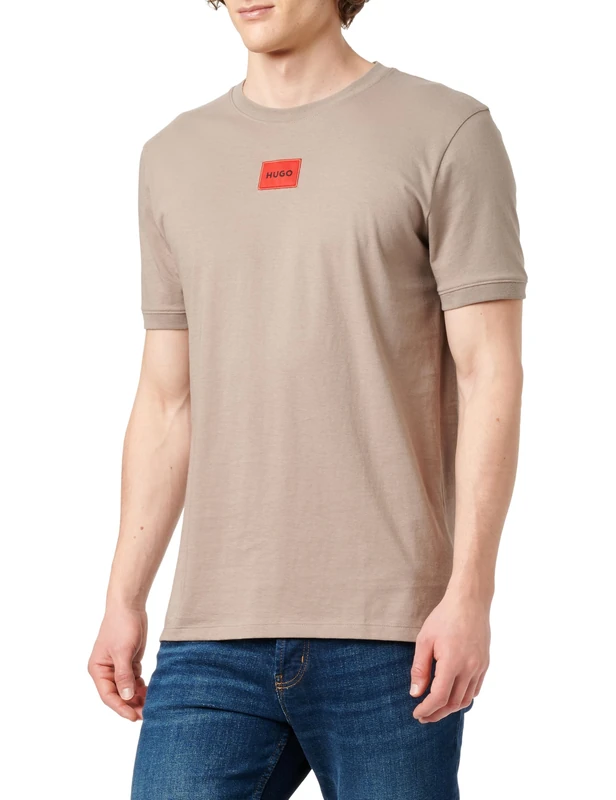 Hugo Men's T-Shirt, Light/Pastel Brown 237, XL