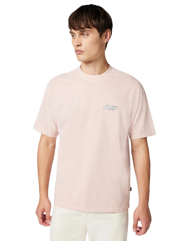 BOSS Men's T-Shirt, Open Pink 690, L