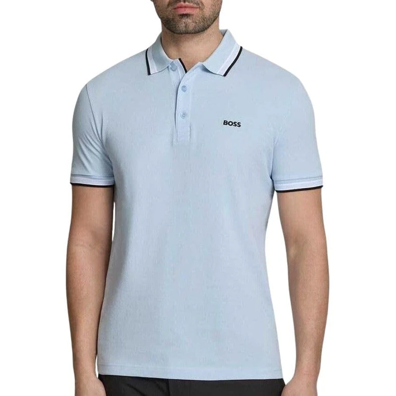 BOSS Men's Polo Shirt, Open Blue 464, XXL