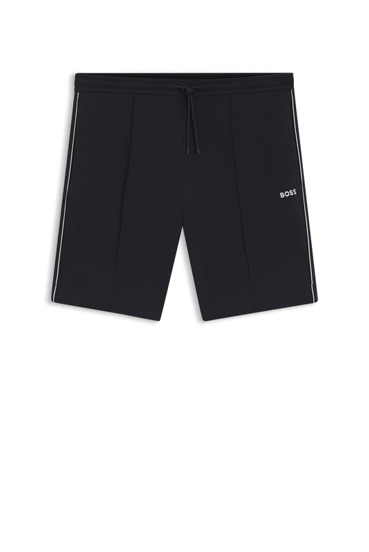 BOSS Mens JT Join Headlo Cotton-Blend Shorts with Piped Trims
