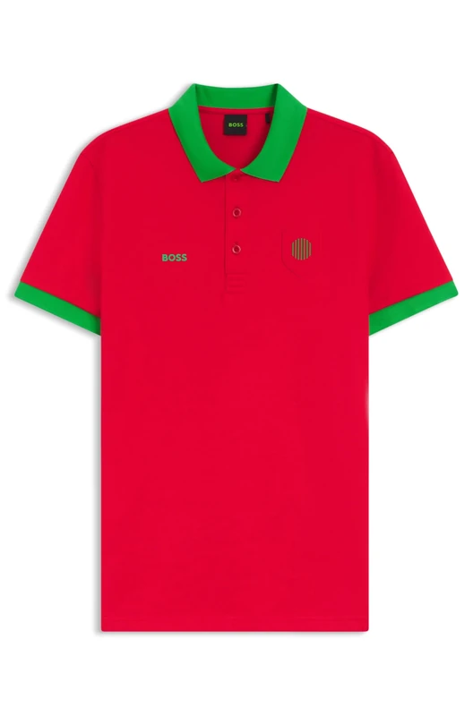BOSS Men's Pl_bb BC Lux Paddy Polo Shirt, Open Red 647, L