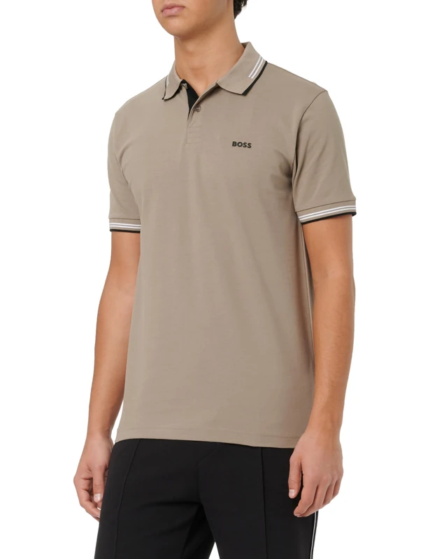 BOSS Men's Polo Shirt, Light/Pastel Green 336, M