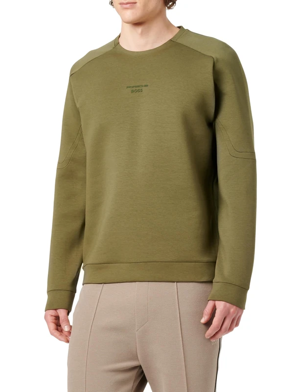 BOSS Men's Sweatshirt, Open Green 347, XL