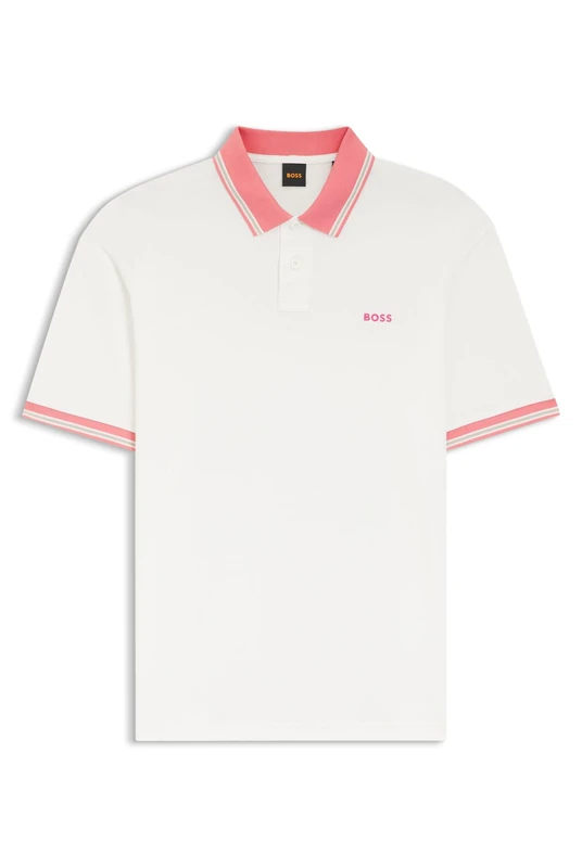 BOSS Men's Polo Shirt, Natural 106 cm, S