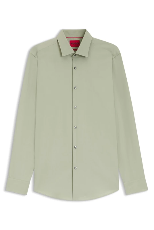 HUGO Mens Kenno Slim-fit Business Shirt in Cotton poplin - Image 1