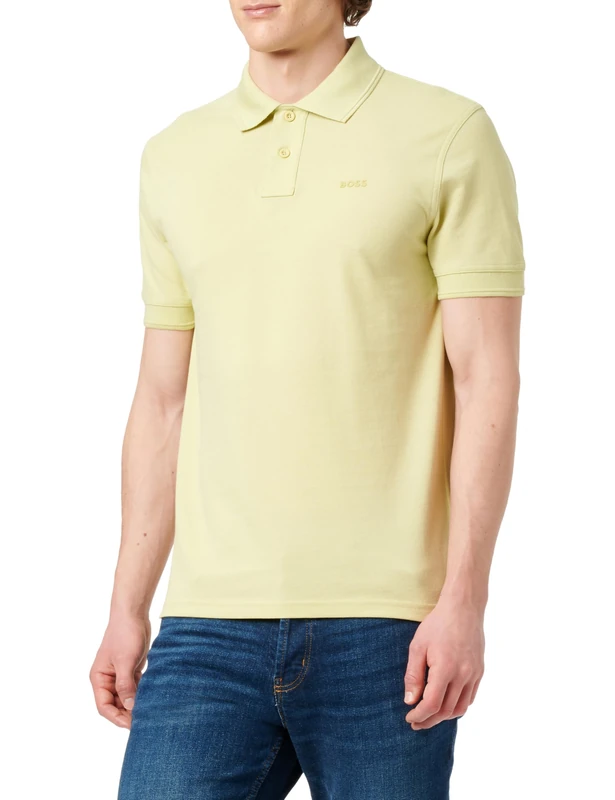 BOSS Men's Polo Shirt, Medium Beige 267, L