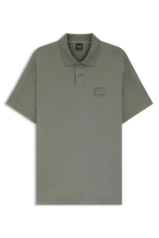 BOSS Men's Polo Shirt, Open Grey 076, XL