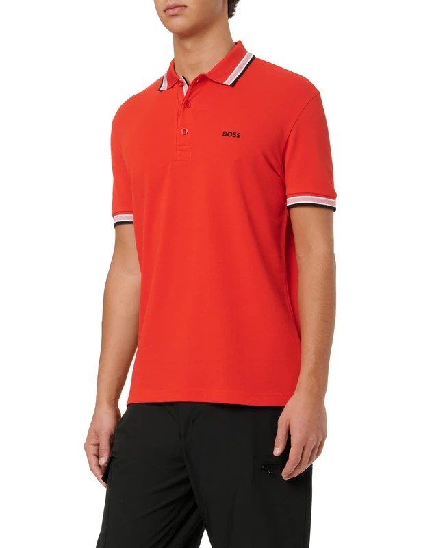 BOSS Men's Polo Shirt, Open Red 644, XS