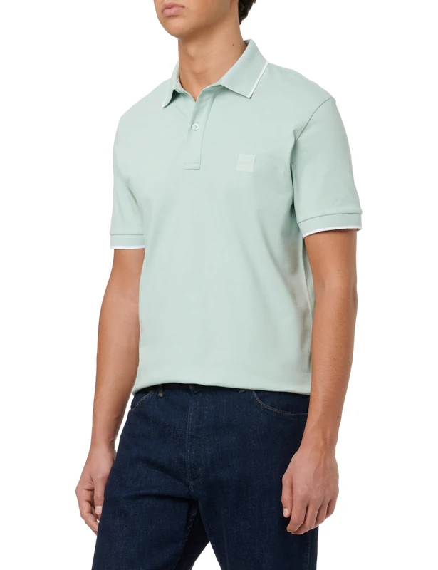 BOSS Men's Polo Shirt, Turquoise/Aqua 446, 6XL