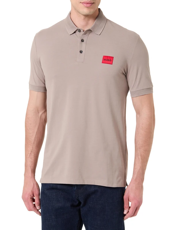 Hugo Men's Polo Shirt, Light/Pastel Brown 237, L