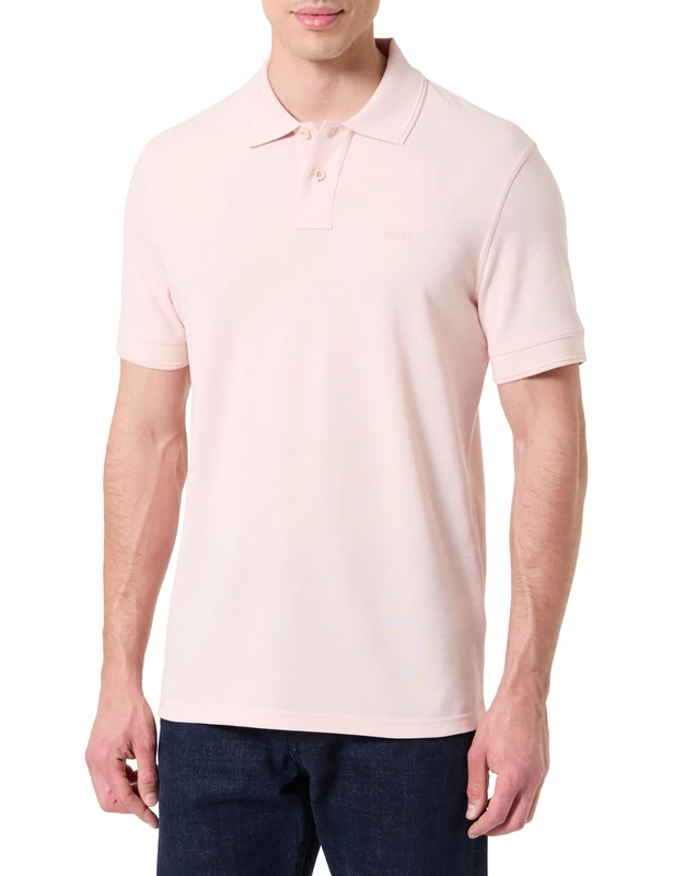 BOSS Men's Polo Shirt, Open Pink 690, XXL