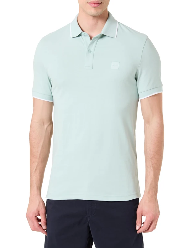 BOSS Men's Polo Shirt, Turquoise/Aqua 446, S