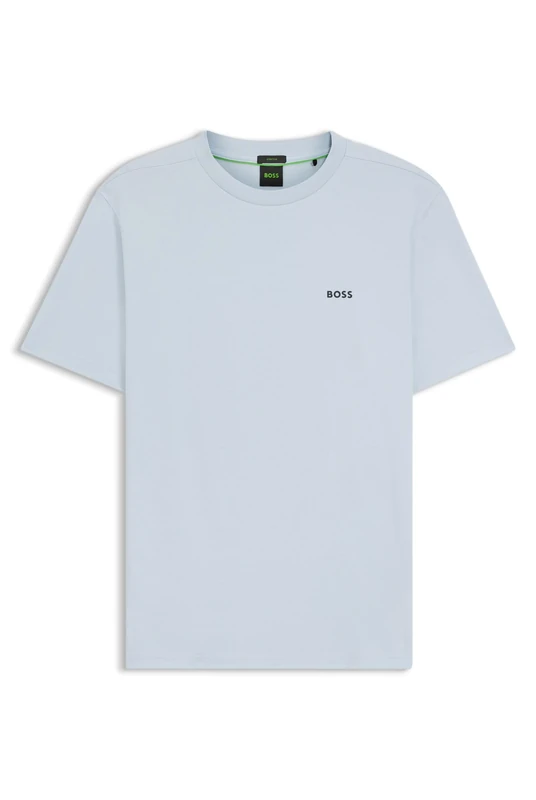 BOSS Mens Tee Stretch-Cotton T-Shirt with Logo Detail