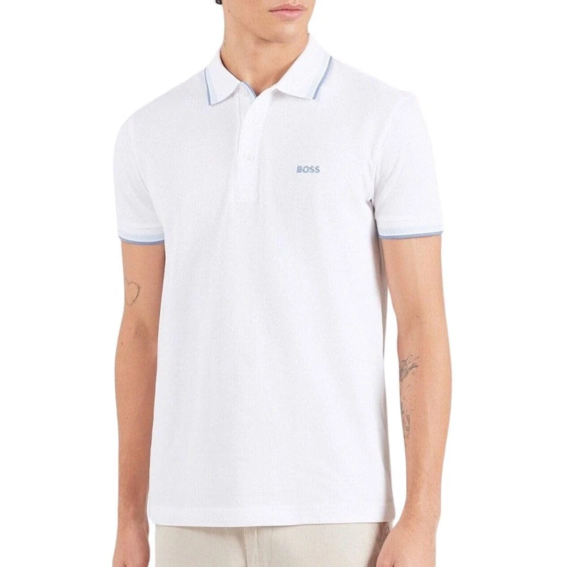BOSS Men's Polo Shirt, Open White 115, 3XL