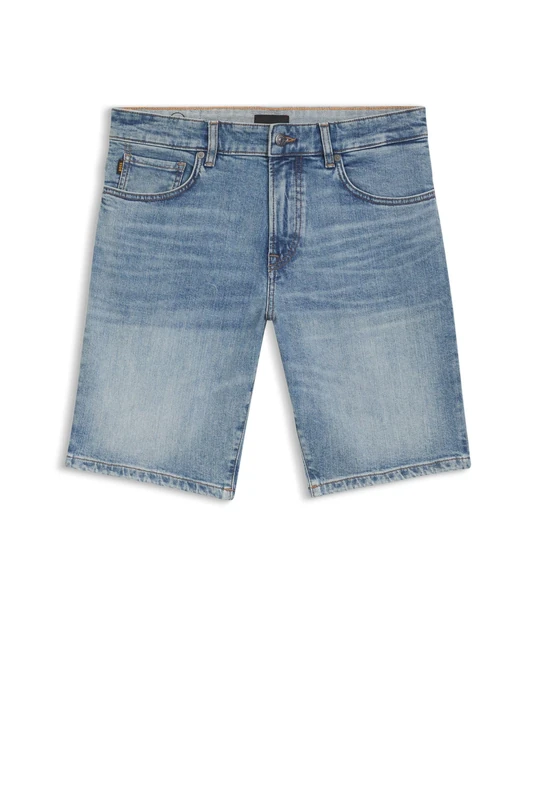 BOSS Men's Denim Shorts, Light/Pastel Blue 456, 22