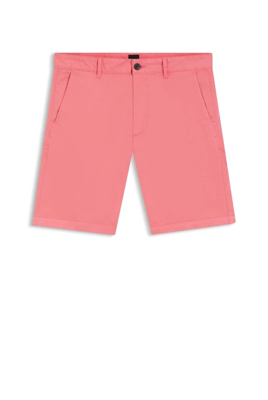BOSS Men's Shorts_Flat, Light/Pastel Red 632, 20