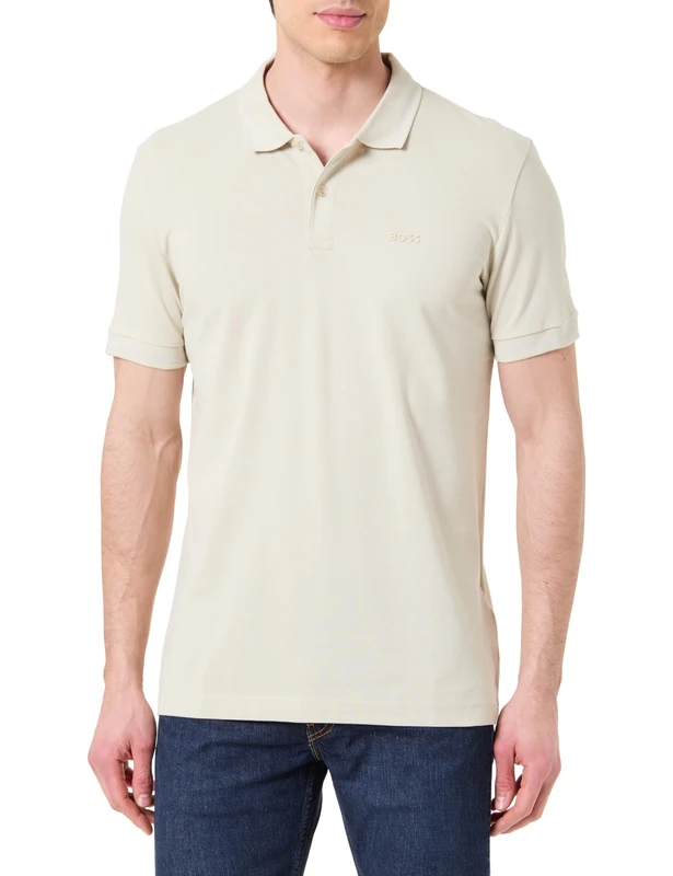BOSS Men's Polo Shirt, Light Beige 272, 4XL