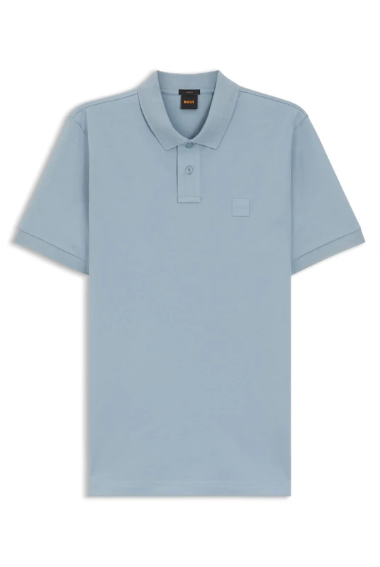 BOSS Mens HBO Passenger Premium Design Polo Shirt Short Blue 458 3XL