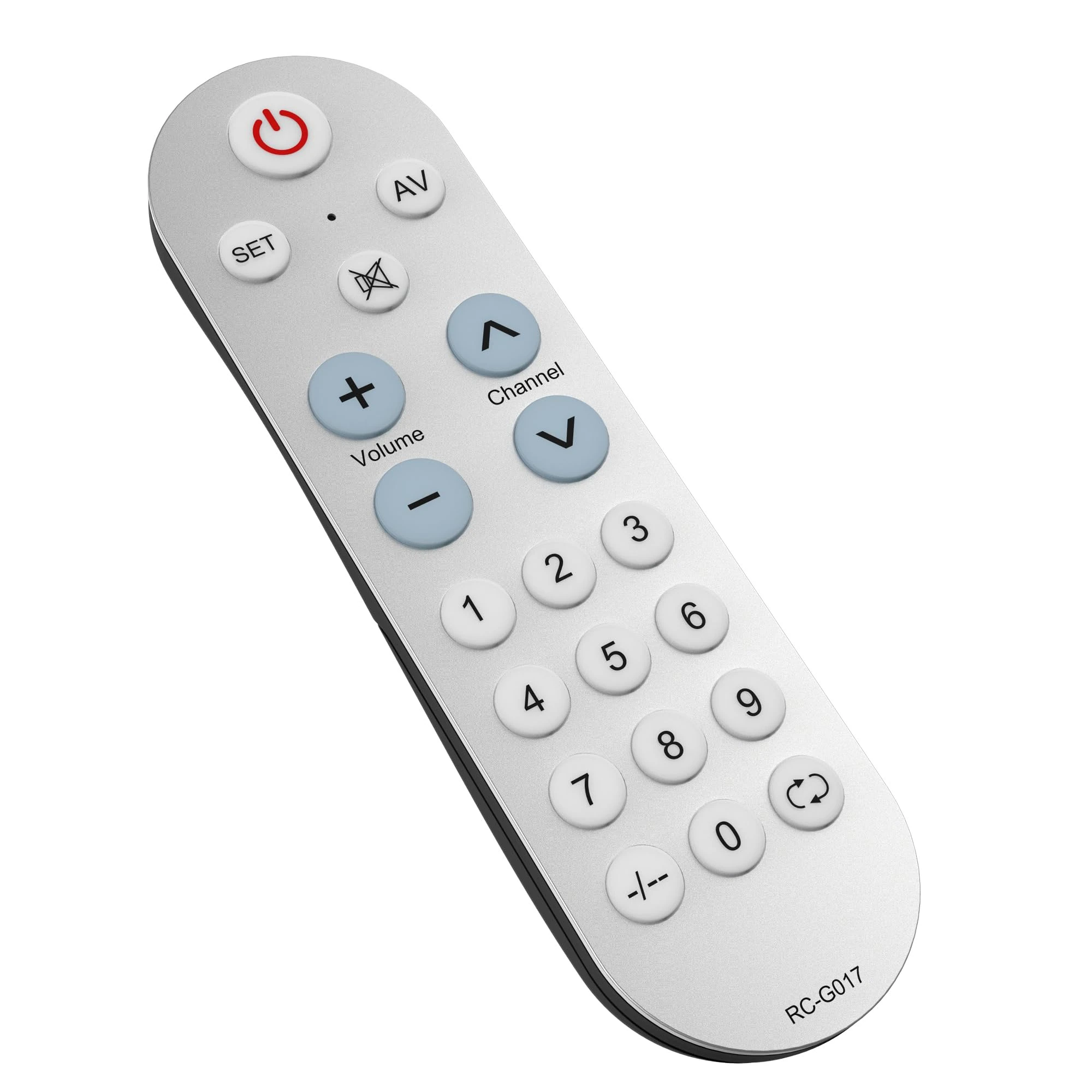 Upgraded Big Buttons Universal TV Remote Control with Learning Function, Replaces All Infrared Remotes for TVs, DVD Players, Set-Top Boxes & More, Ergonomic Design, Easy to Use for Elderly