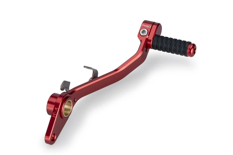 Puig 22122R Brake Lever, modern and sporty design in CNC-machined aluminum with adjustable tip for enhanced ergonomics, Red