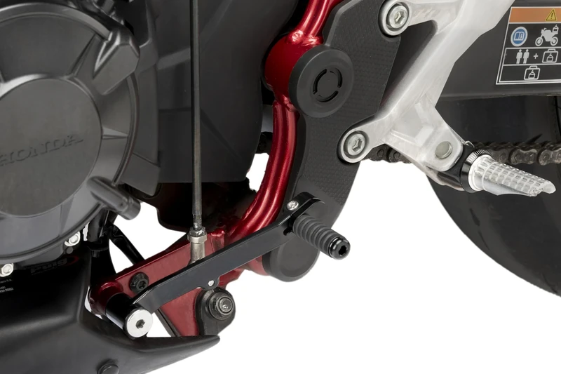 Puig 22123N Gear Lever, made of CNC-machined aluminum with radially adjustable tip for enhanced ergonomics, Black