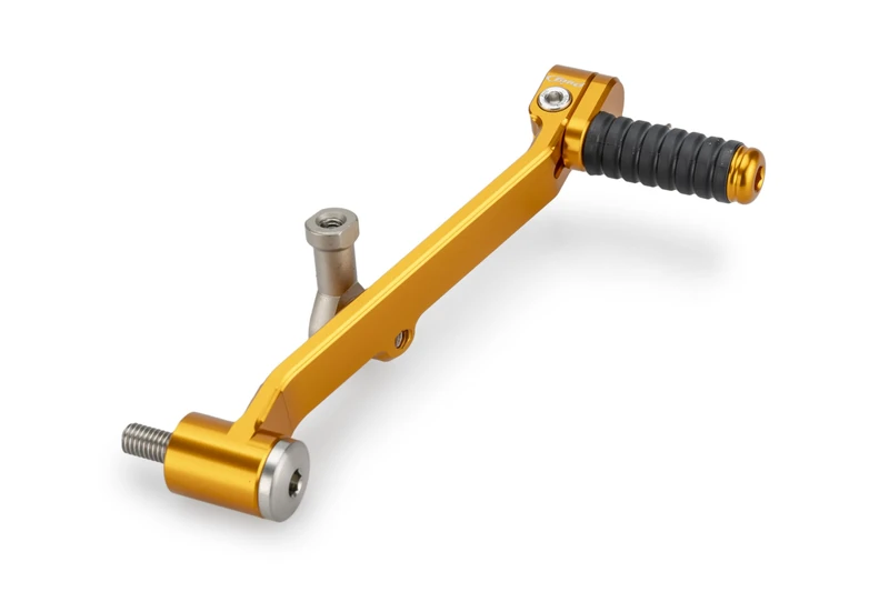 Puig 22123O Gear Lever, made of CNC-machined aluminum with radially adjustable tip for enhanced ergonomics, Gold