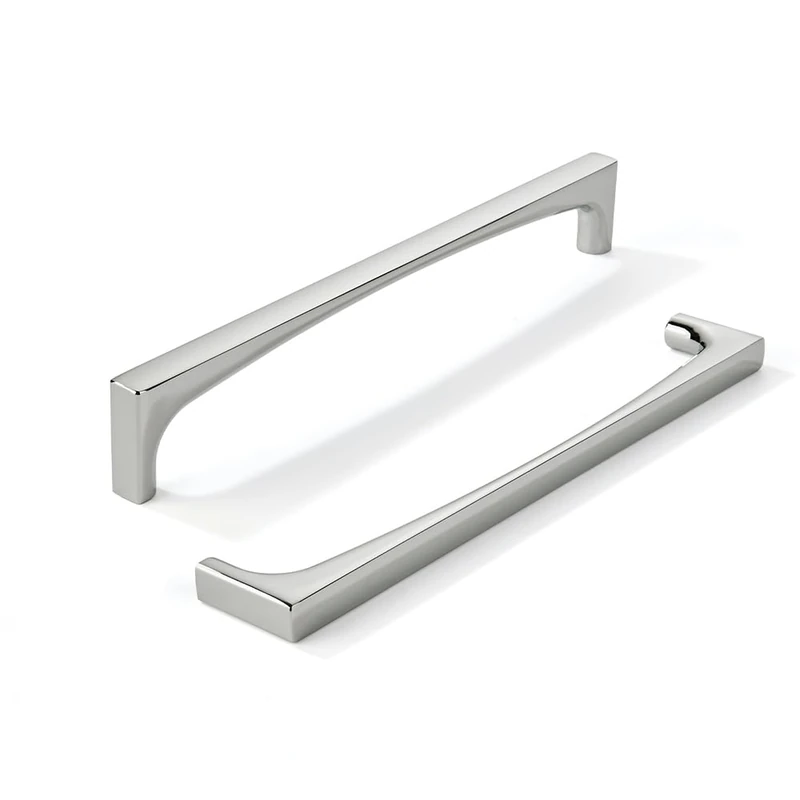 khtumeware 10 Pack Solid Handles 8-Inch(203mm) Polished Nickel Cabinet Pulls,Heavy Duty for Kitchen Cabinets, Cupboards, Drawers and Bathroom Hardware
