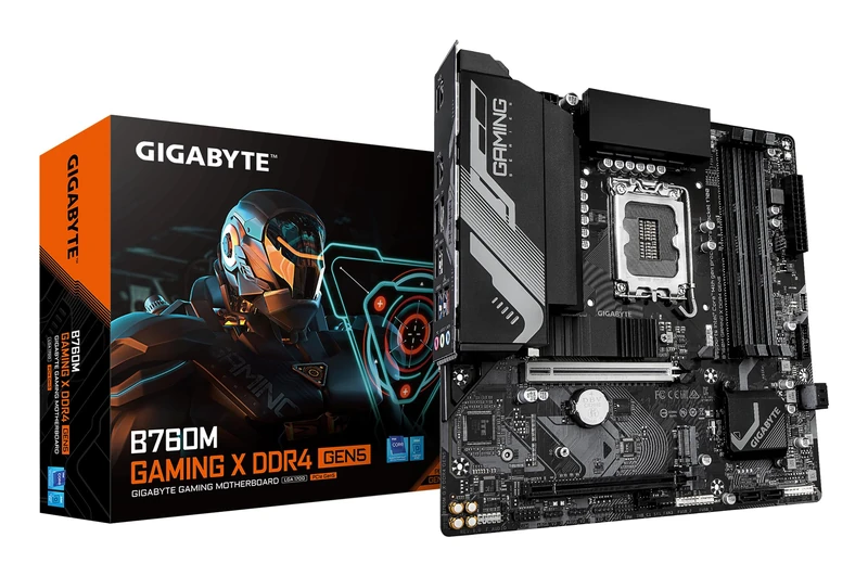 GIGABYTE B760M GAMING X DDR4 GEN5 Motherboard - Supports 14th Gen. Intel Core CPUs, 8+1+1 phases VRM, up to 3200MHz DDR4, 2xPCIe 4.0 M.2, 2.5 GbE LAN, USB 3.2 Gen 1