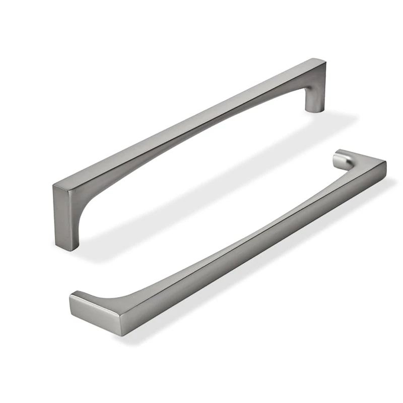 khtumeware 10 Pack Solid Handles 10-Inch(256mm) Brushed Satin Nickel Cabinet Pulls,Heavy Duty for Kitchen Cabinets, Cupboards, Drawers and Bathroom Hardware